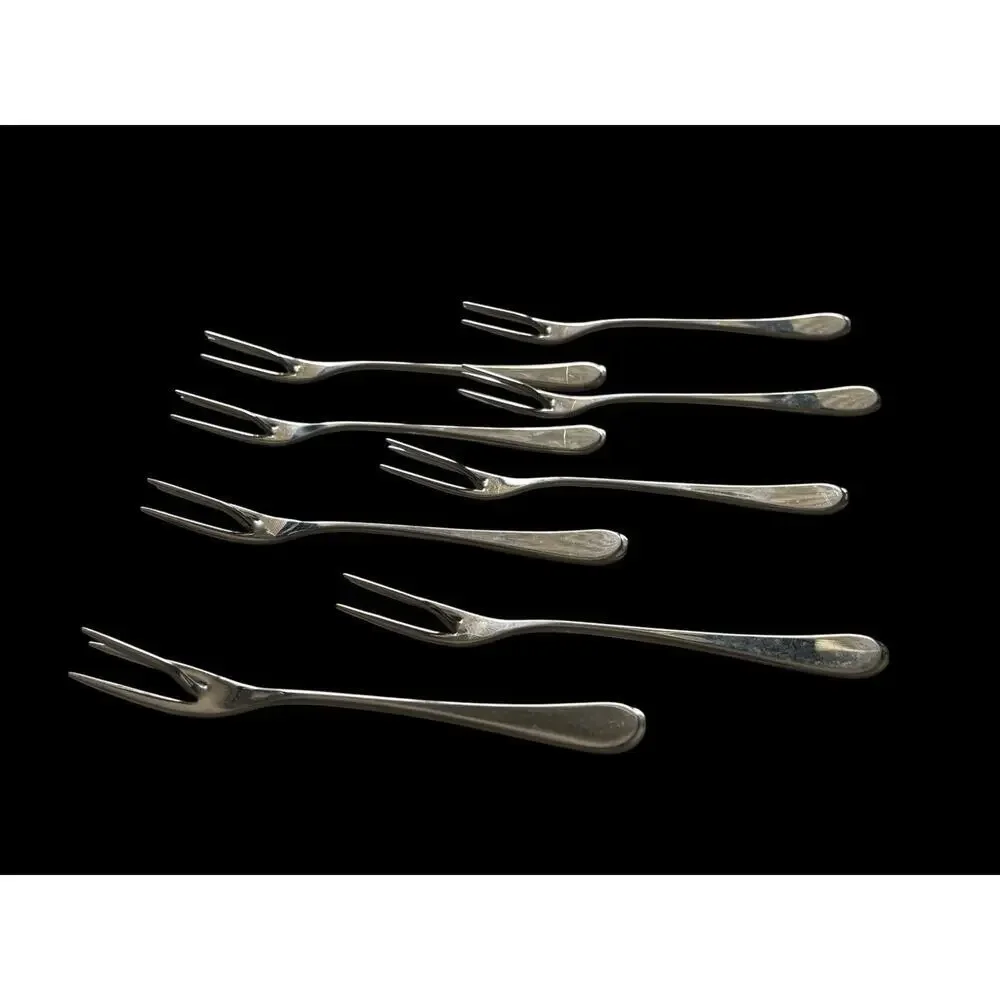 JA Henckels 18/10 Lot Of 8 Cocktail Seafood 3 Prong Forks 6.25” Long